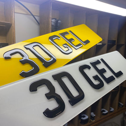 3D Gel Number Plates