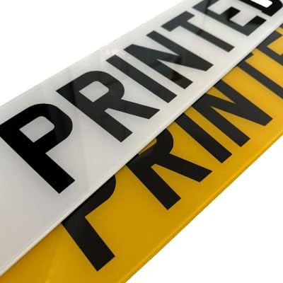 Printed Number Plates