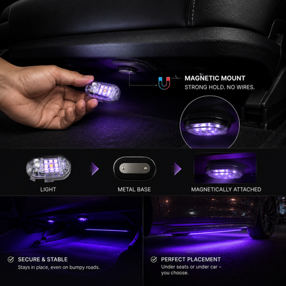 AuraGlow Magnetic Car Lights