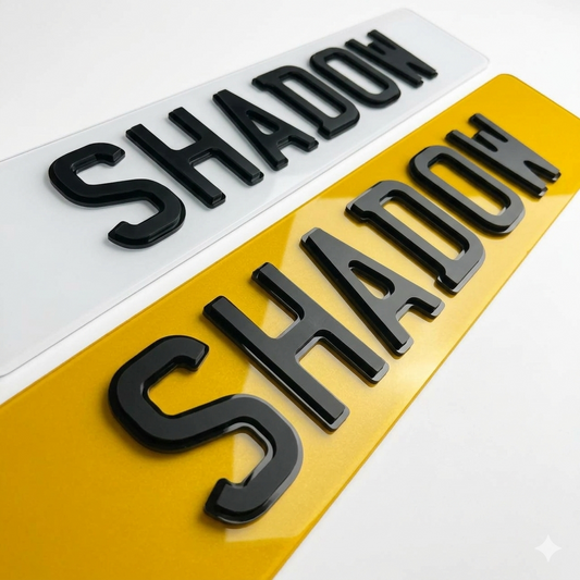 4D Shadow Number Plates