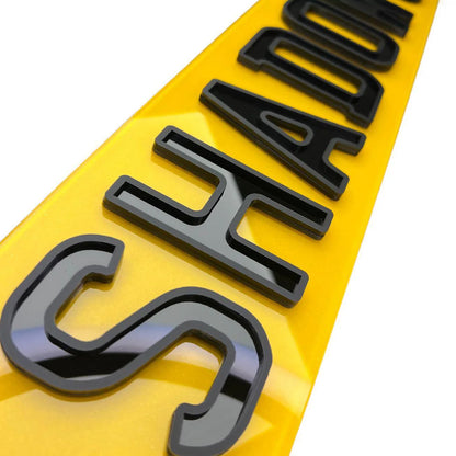 4D Shadow-X Number Plates