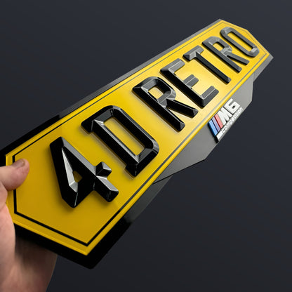 4D Retro Number Plates