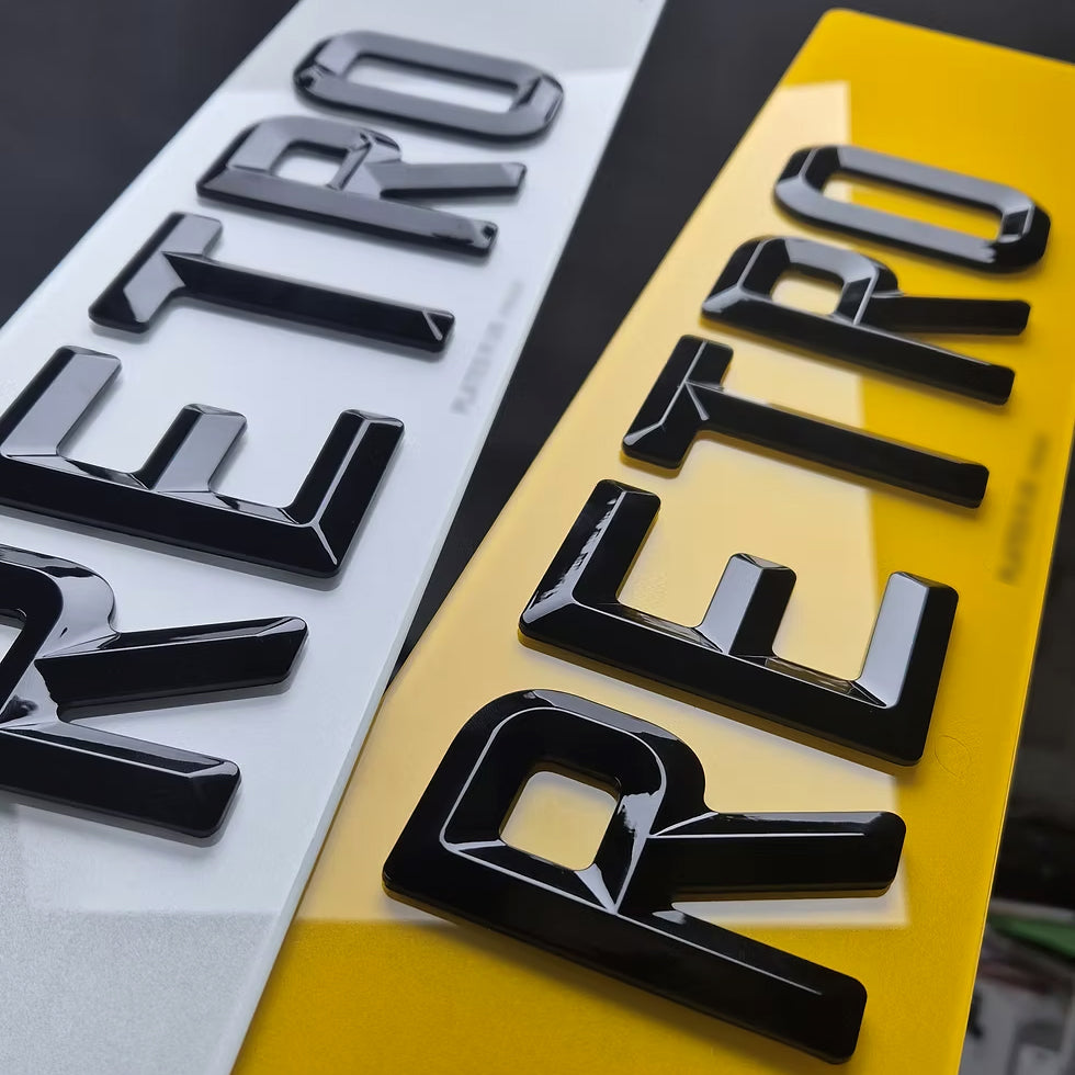 4D Retro Number Plates